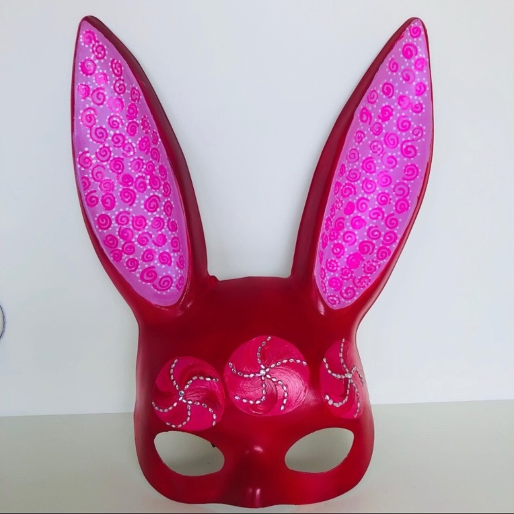 Red Candy Bunny Rabbit Mask